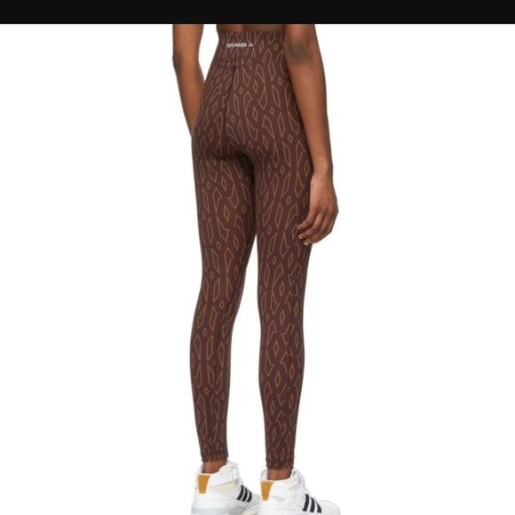 adidas x IVY PARK Burgundy Monogram Sheer Panel Leggings XS - Picture 3 of 9